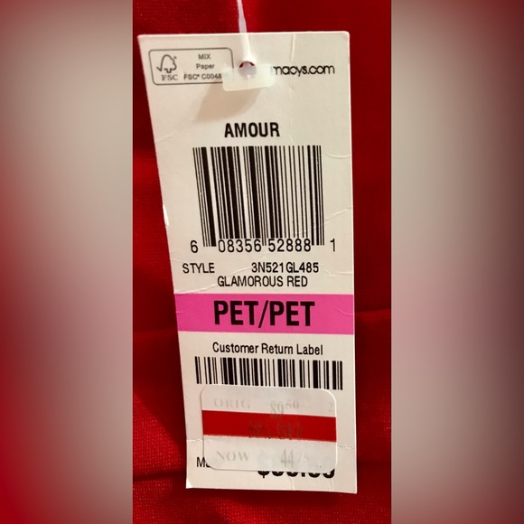 Red INC Fit and Flare Dress, size Petite Extra Small - Picture 3 of 5